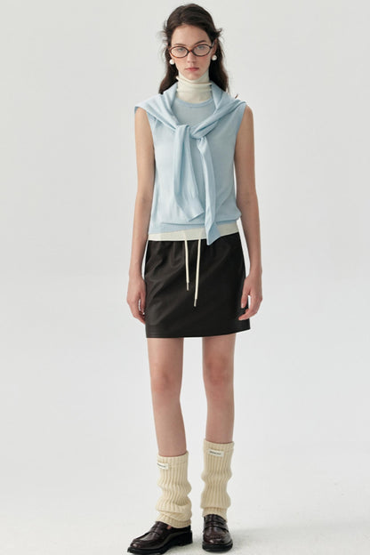 Petite Leather Skirt