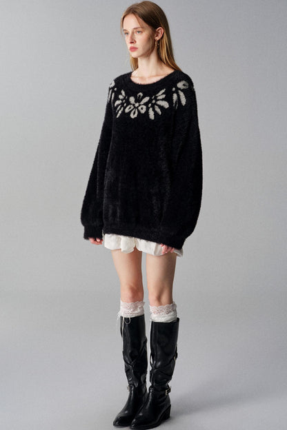 Gilded Dreams Jacquard Sweater