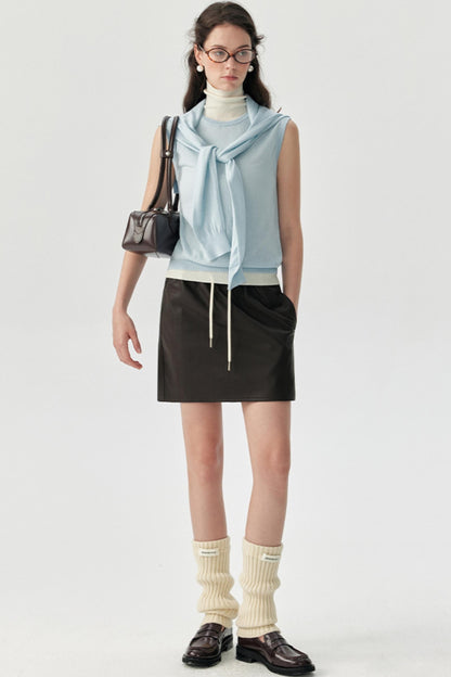 Petite Leather Skirt