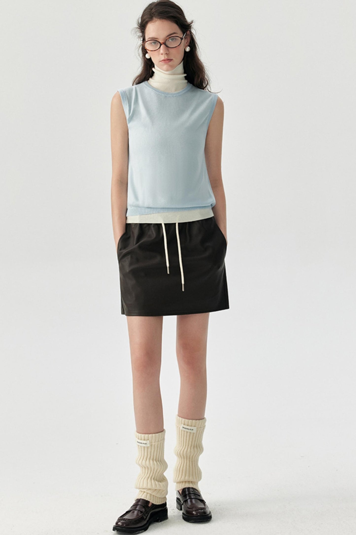 Petite Leather Skirt