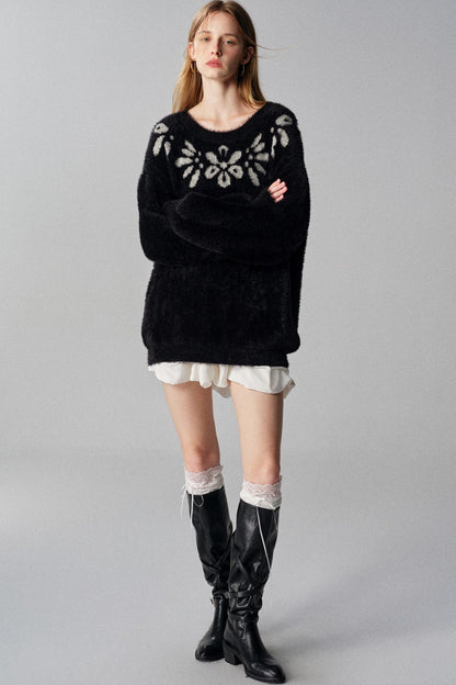 Gilded Dreams Jacquard Sweater