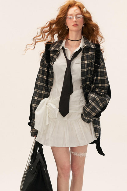 Bow Design Long Sleeve Autumn Dress