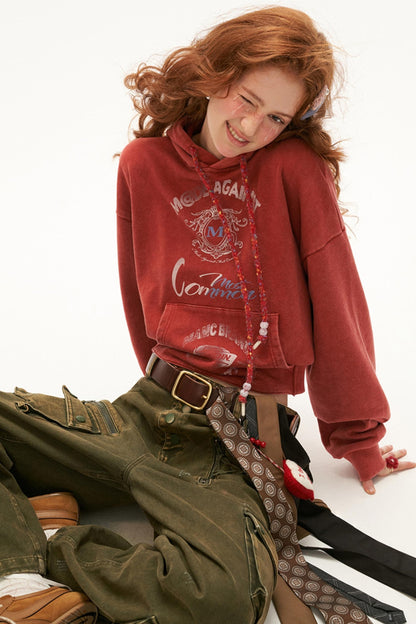 Floral Logo Hooded Sweatshirt