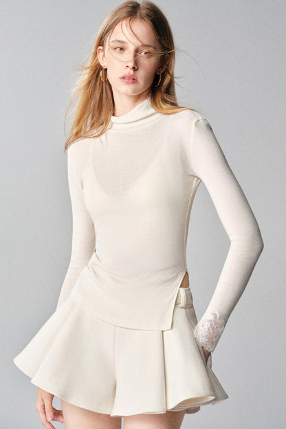 High-Waisted Slimming A-Line Skirt