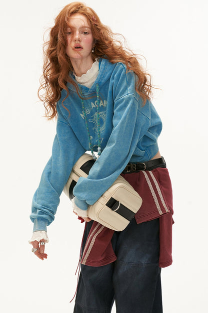 Floral Logo Hooded Sweatshirt