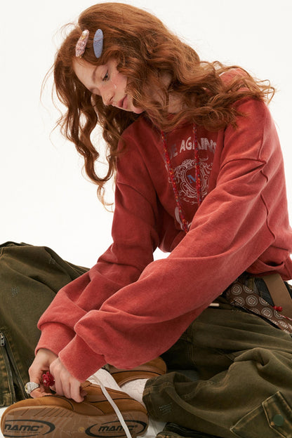 Floral Logo Hooded Sweatshirt