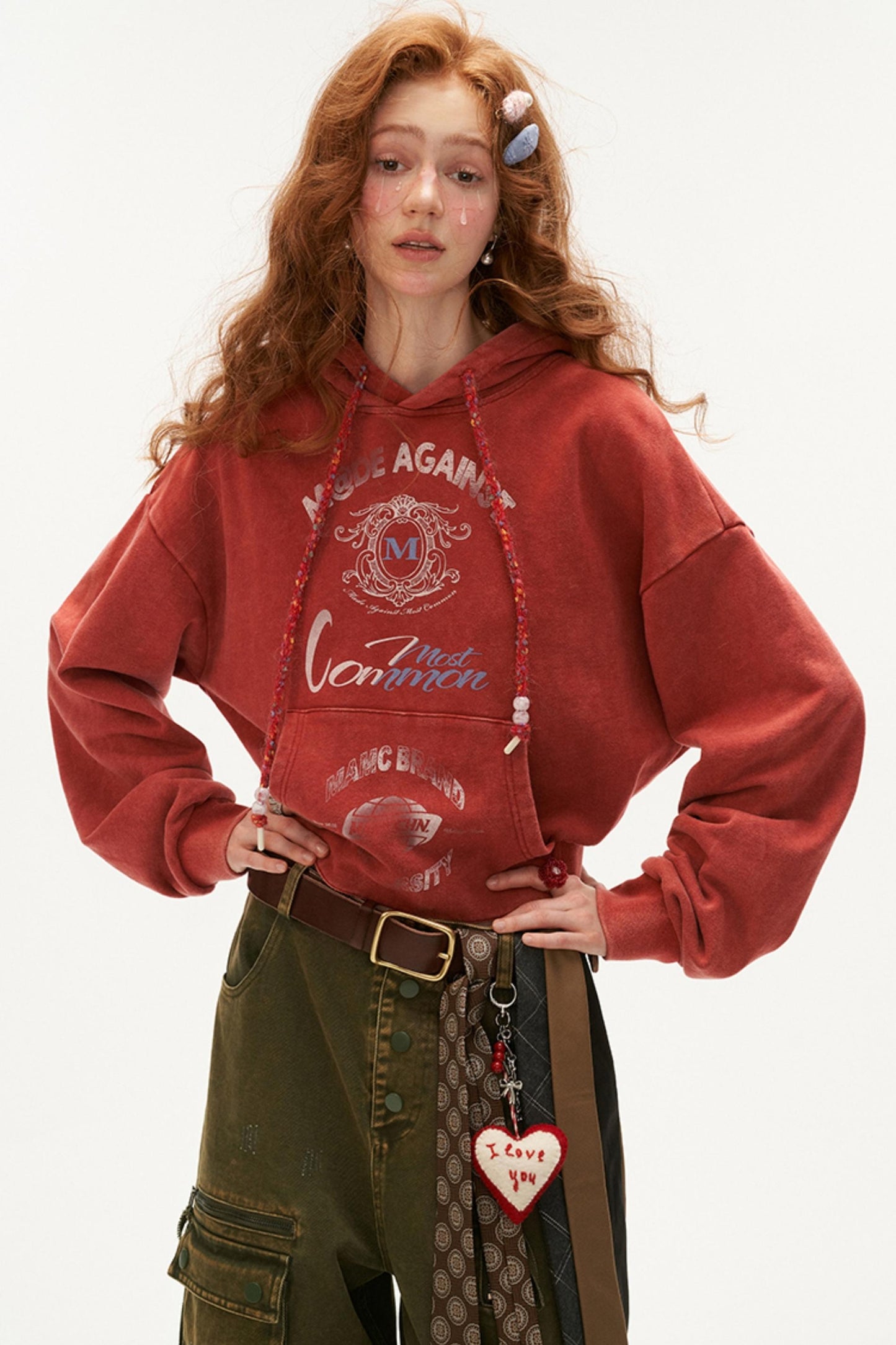 Floral Logo Hooded Sweatshirt