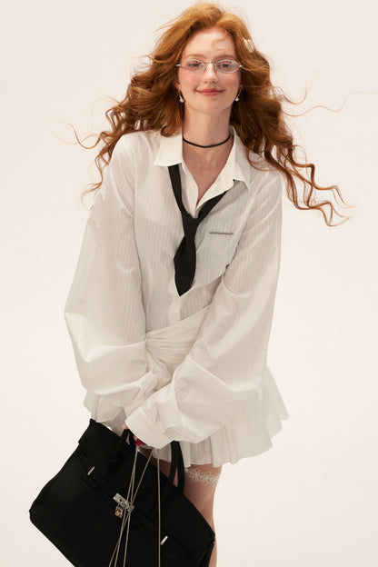 Bow Design Long Sleeve Autumn Dress