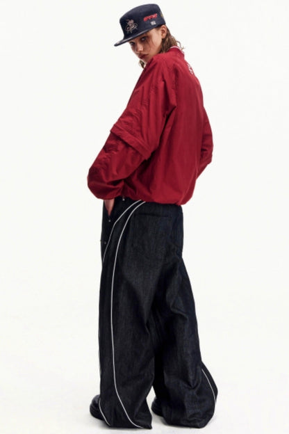 Embroidered Denim Equestrian Hat