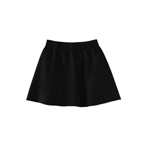 두꺼운 플리스 후드 스웨트셔츠 & 치마 세트 