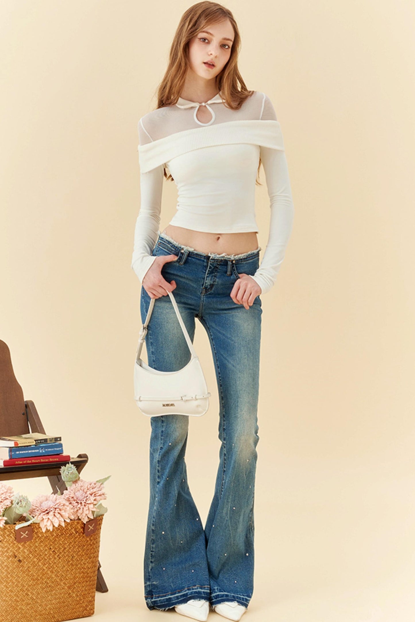 Spice Girls Asymmetrical Mesh Top