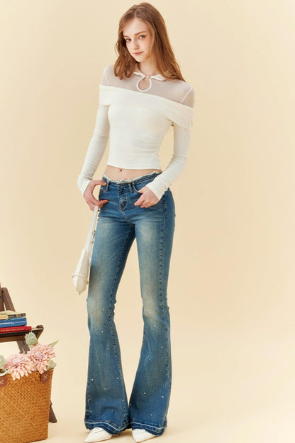 Spice Girls Asymmetrical Mesh Top