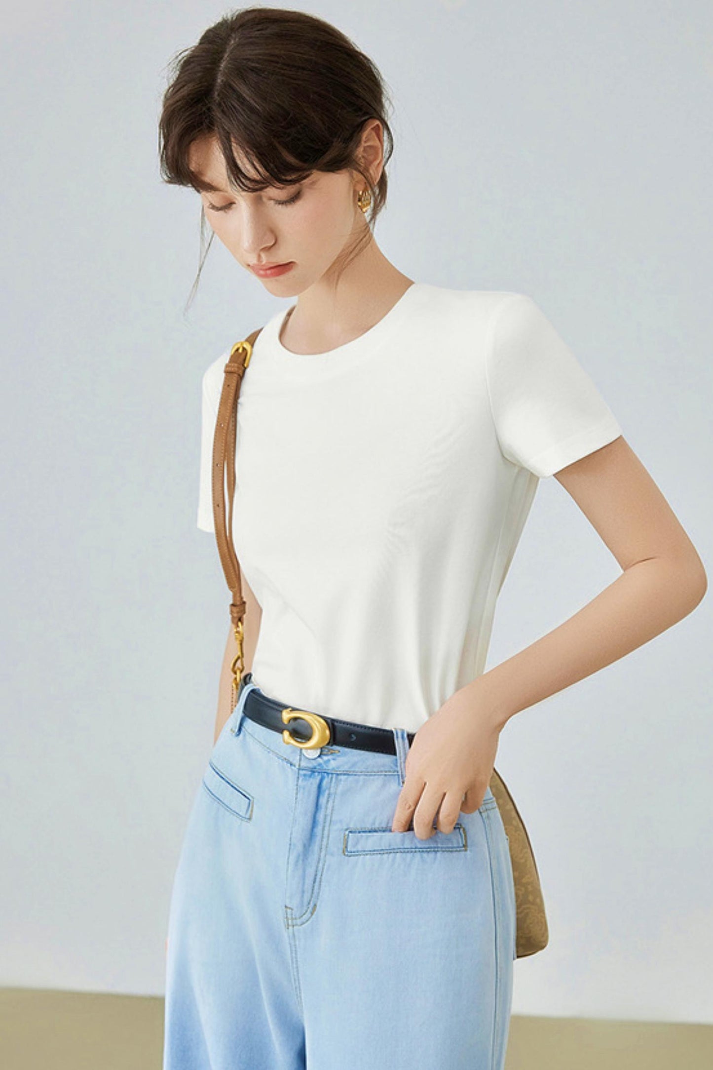 Slim Fit Lily Style White Tee