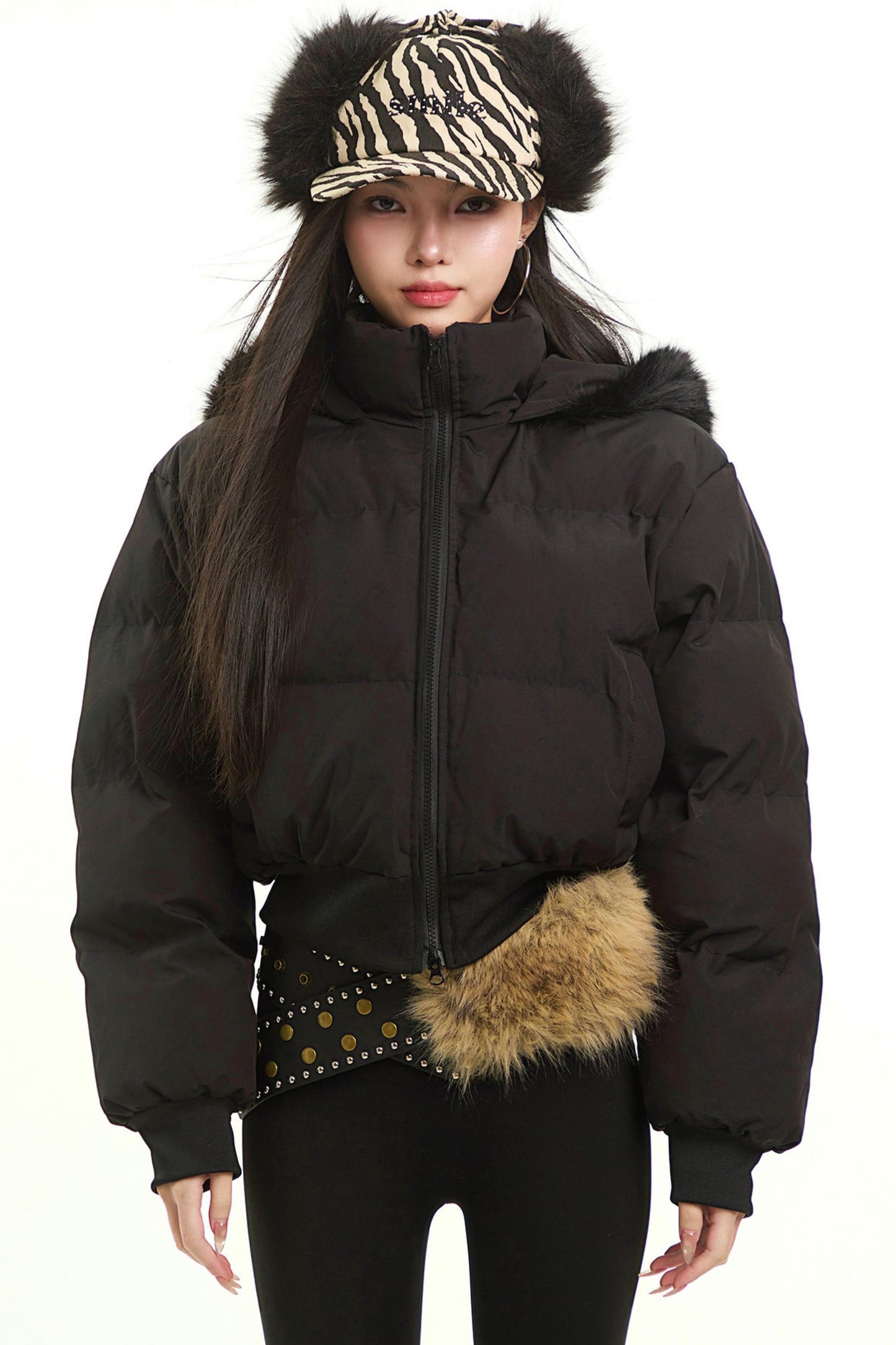 American Black Hooded Jacket