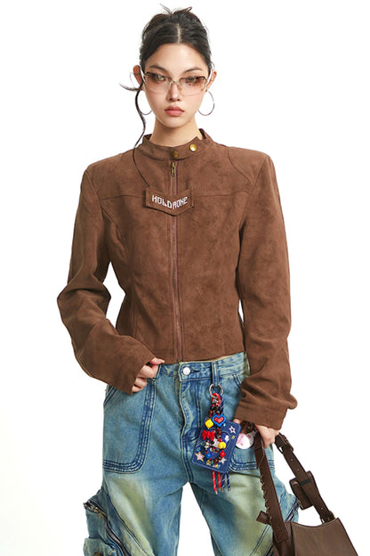 Vintage Brown Moto Jacket