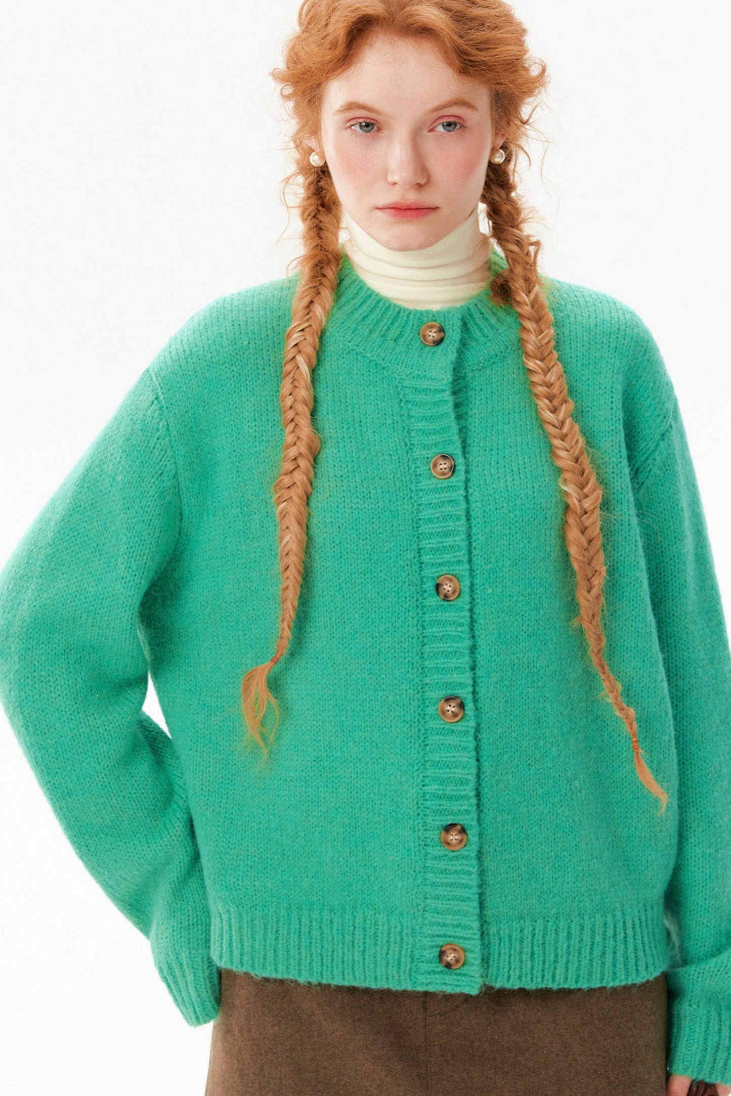 Christmas Green Knitted Cardigan