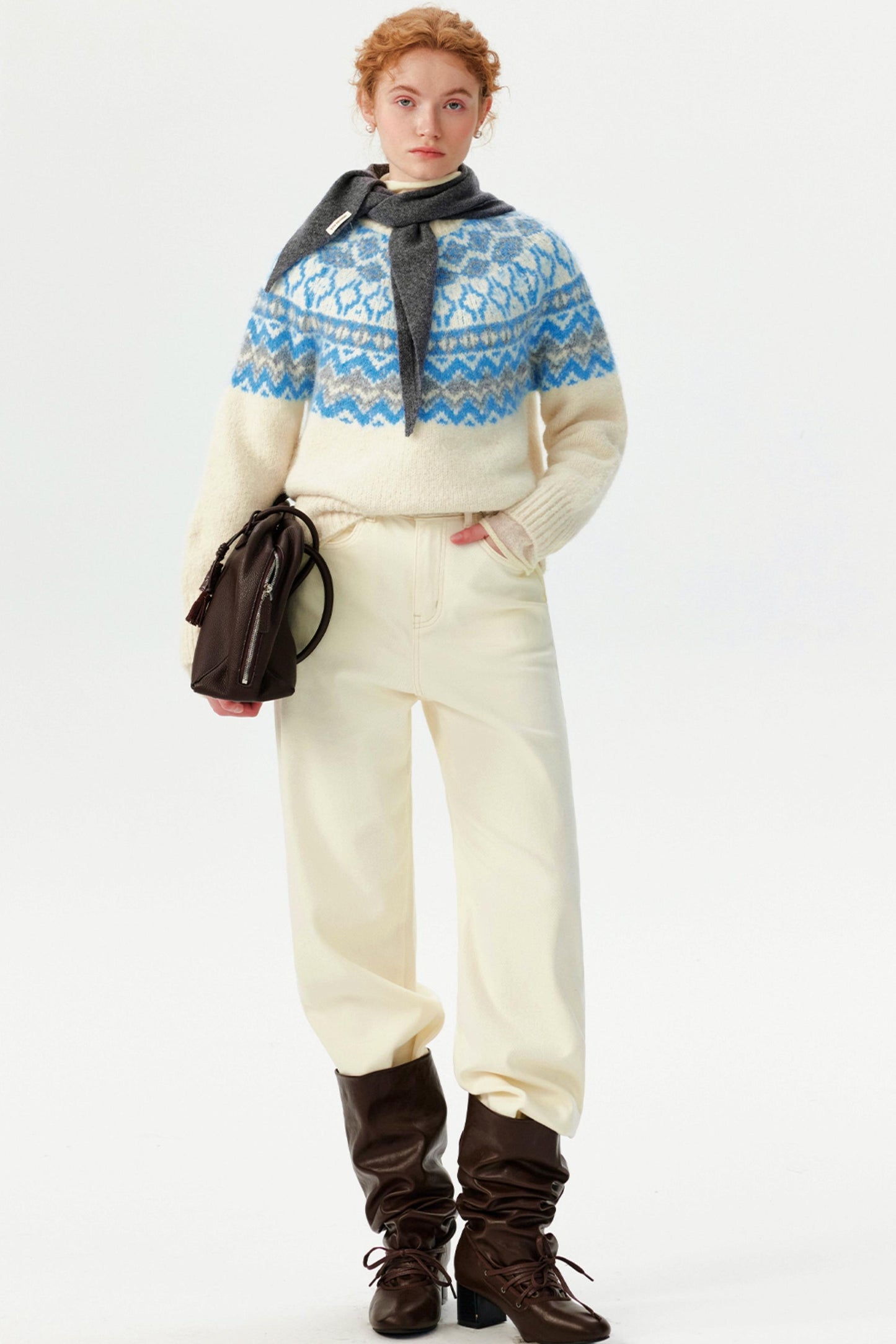 Winter Fair Isle Knit Sweater