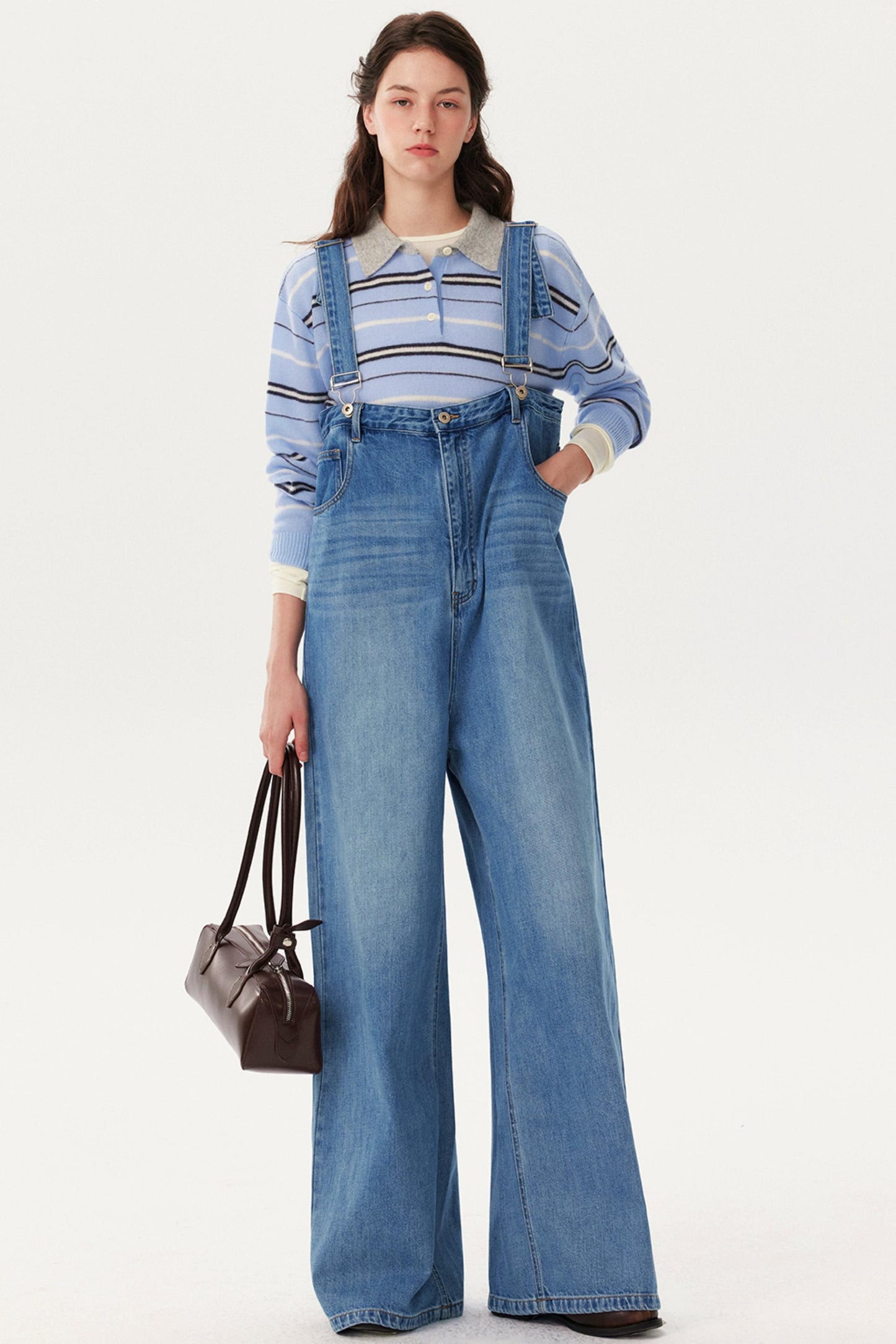 Retro Blue Denim Jumpsuit
