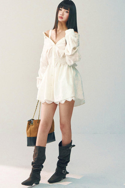 Off-Shoulder Lace Dress