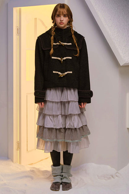 Hand-Dyed French Ruffled Skirt