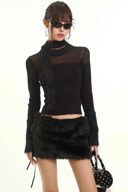 Korean White Slim Top