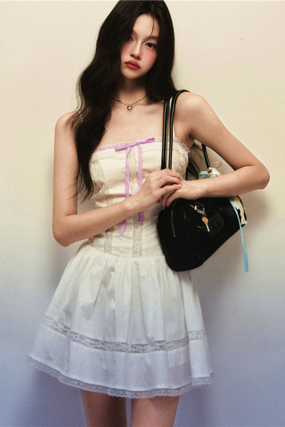 White Lace Slip Dress