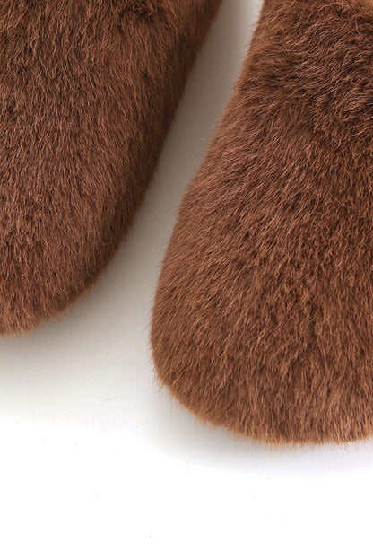 Retro Plush Winter Slippers