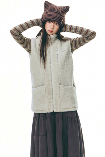 Winter Retro Stand-Up Collar Vest
