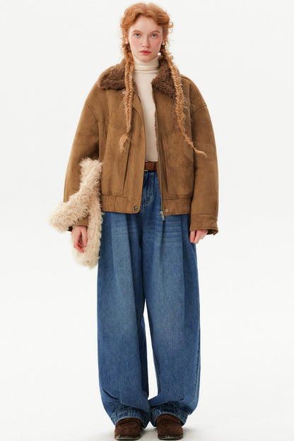 Suede Lamb Wool Jacket