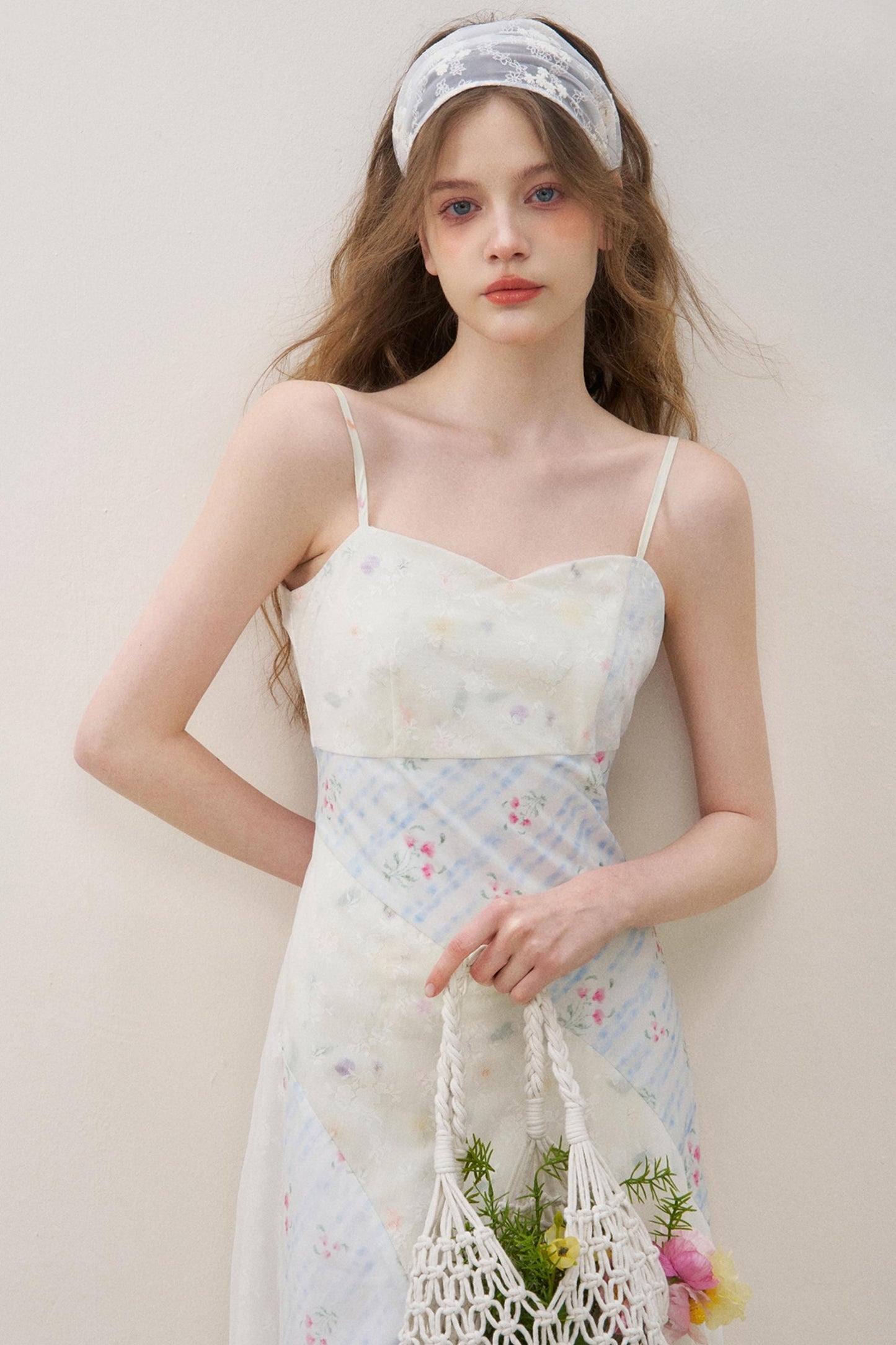 Lace V-Neck Cotton Dress