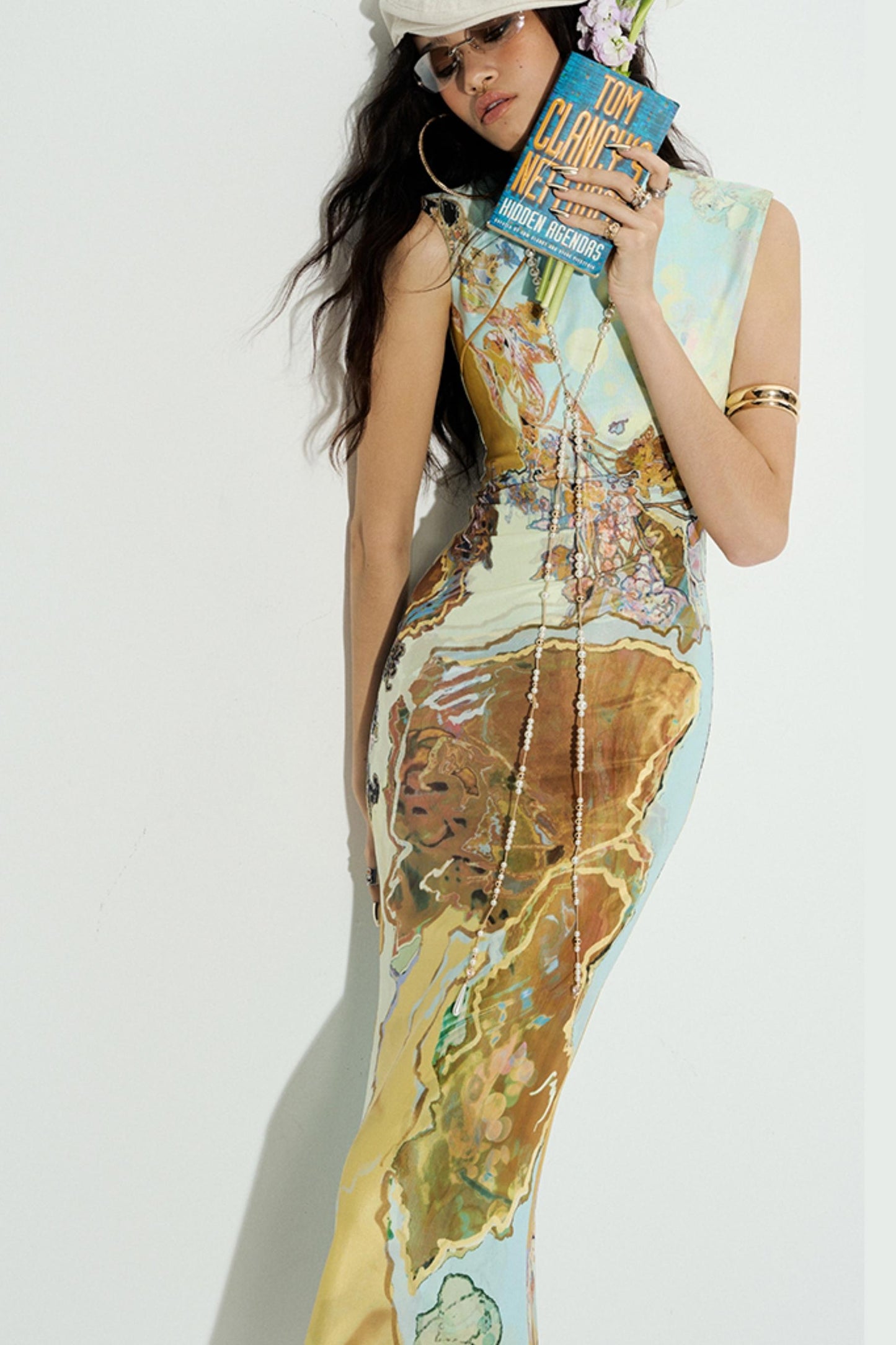 Tri-Color Chinoiserie Dress