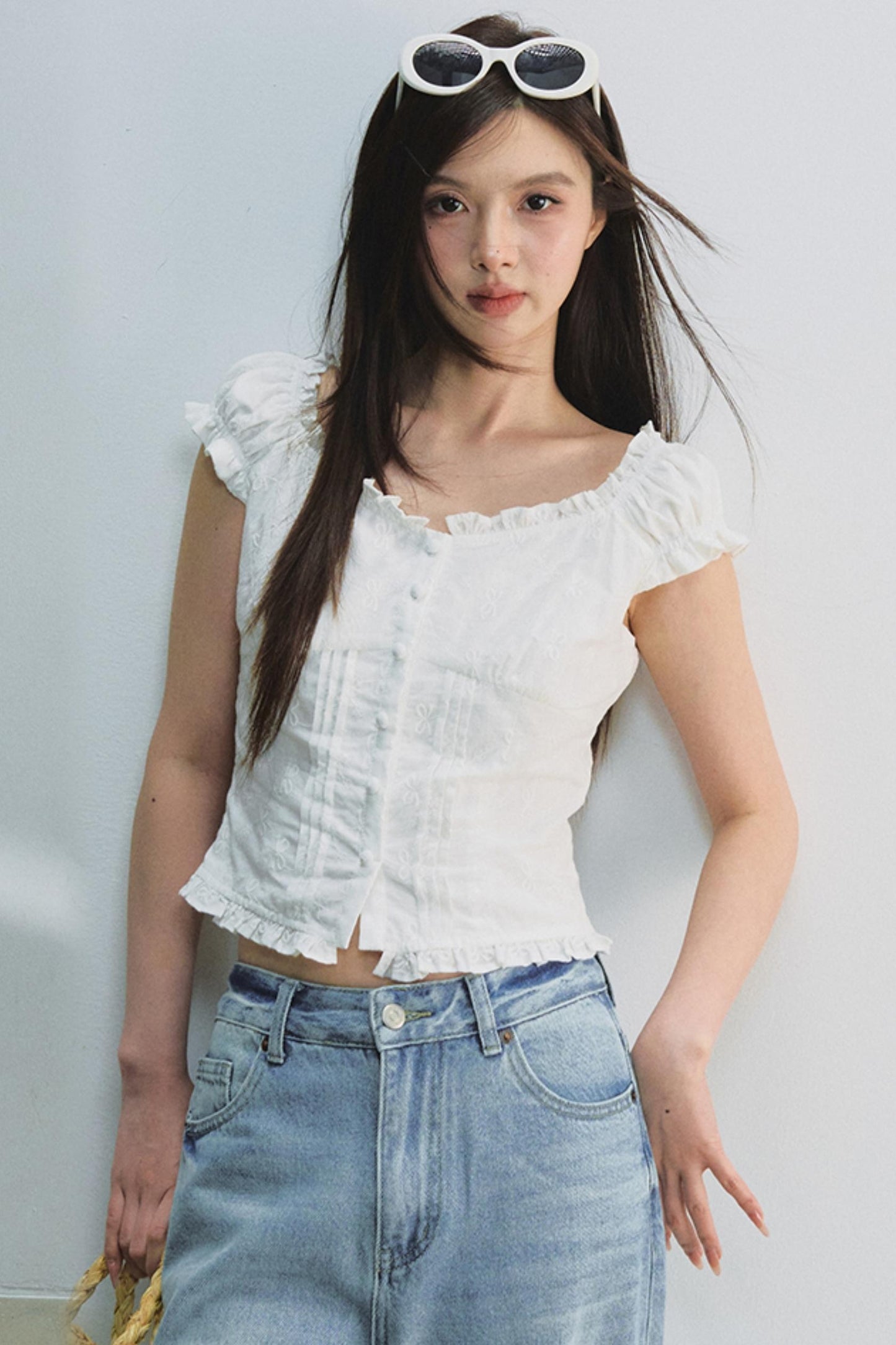 French Puff Sleeve Top