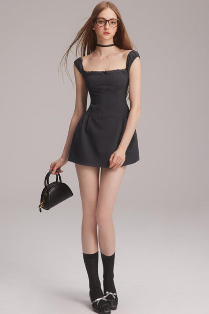 Polka Dot One-Shoulder Dress