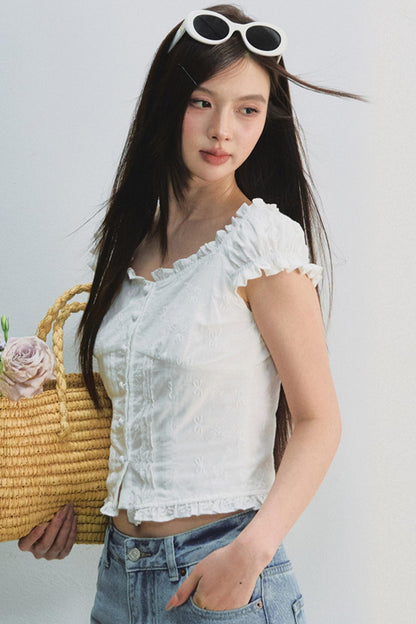 French Puff Sleeve Top