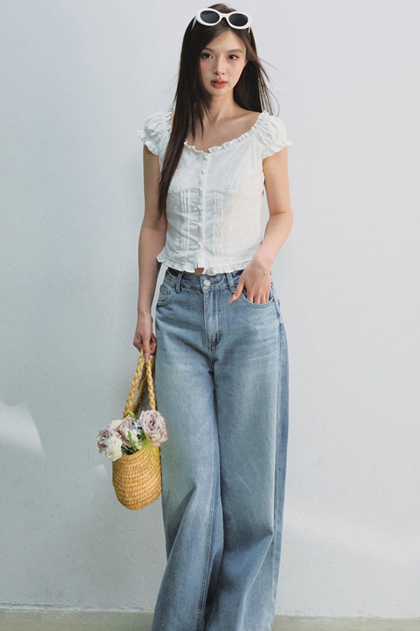 French Puff Sleeve Top