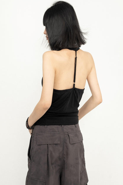 Black Halter Summer Top