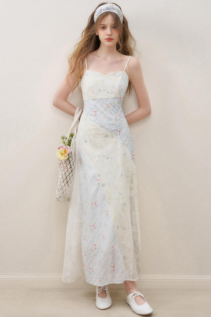 Lace V-Neck Cotton Dress