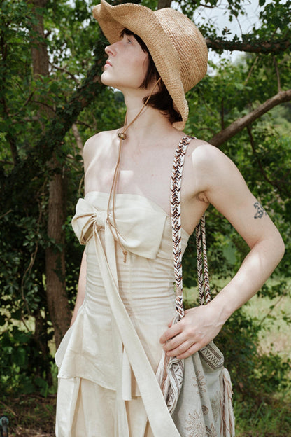 Eternal River Bandeau Top Wide-Leg Trousers Set-Up