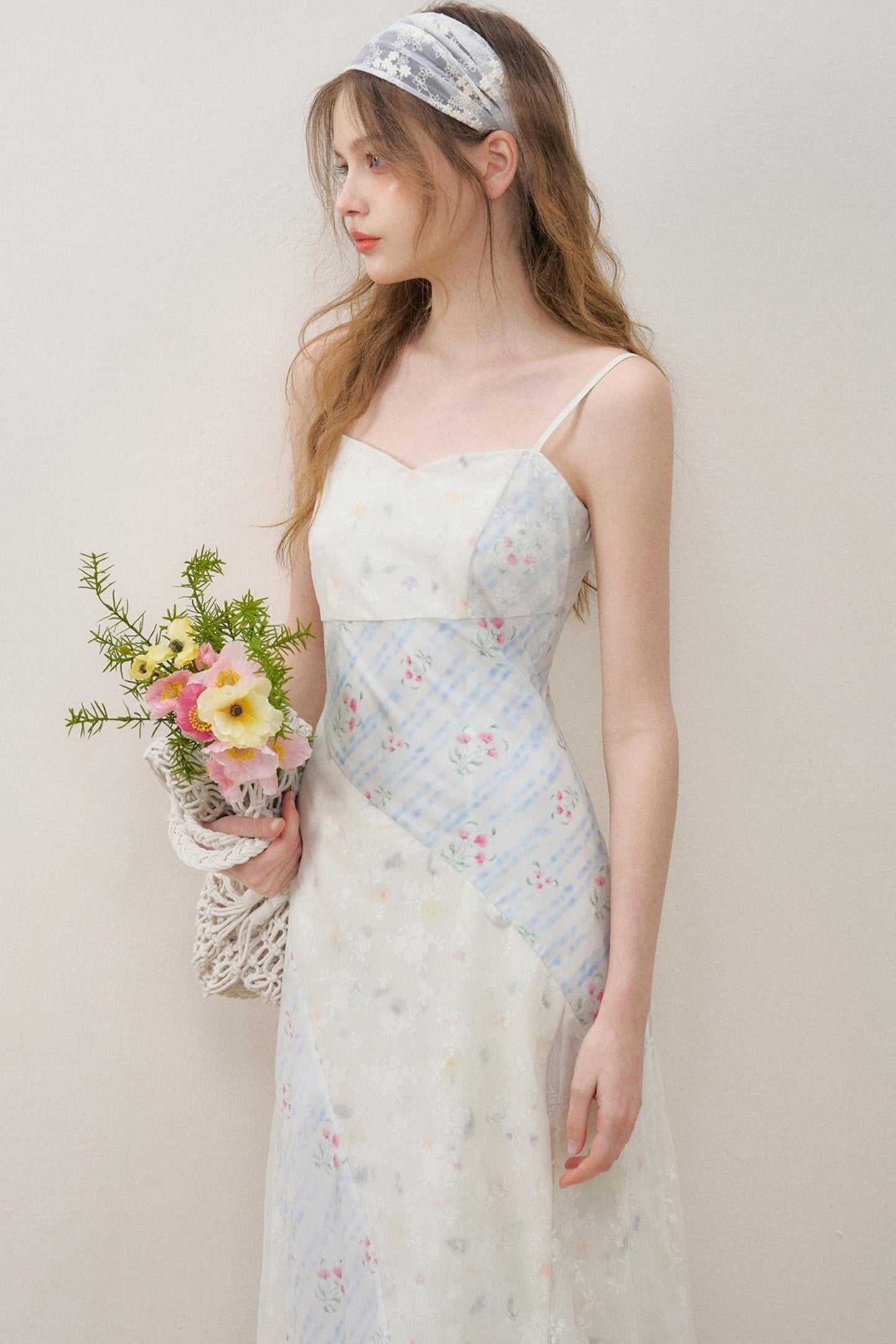 Lace V-Neck Cotton Dress