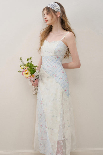 Lace V-Neck Cotton Dress