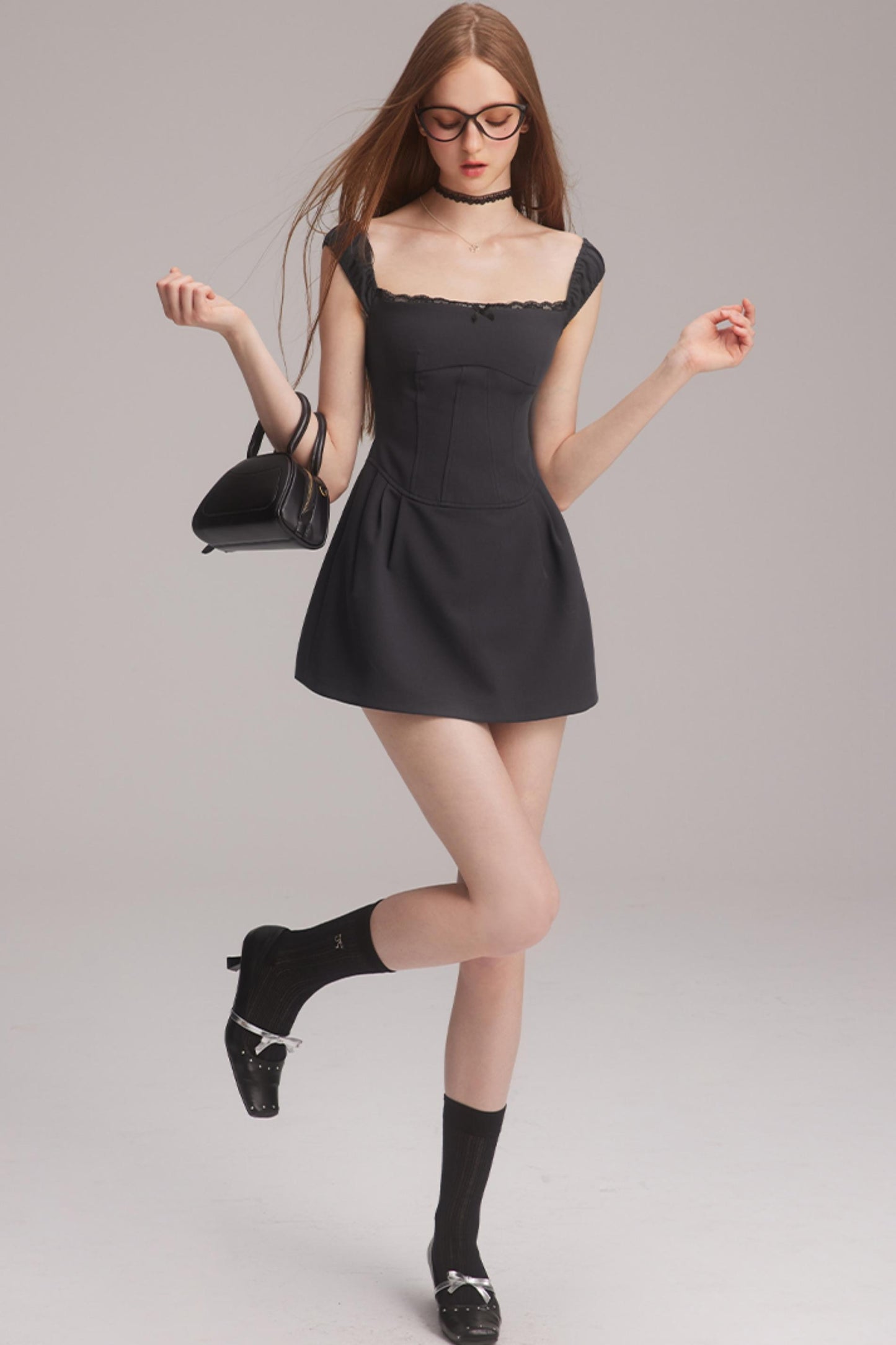 Polka Dot One-Shoulder Dress