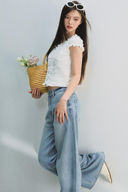 French Puff Sleeve Top