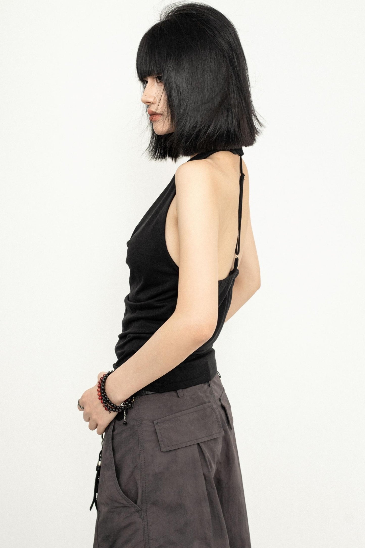 Black Halter Summer Top