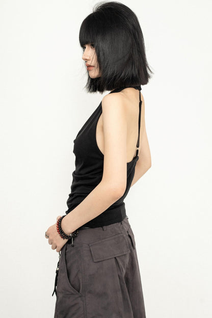 Black Halter Summer Top