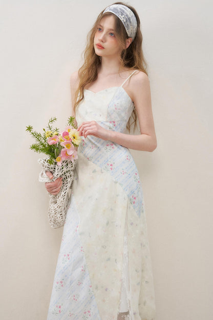 Lace V-Neck Cotton Dress