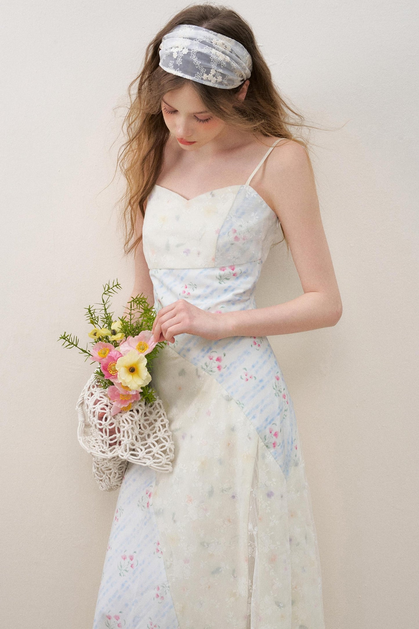 Lace V-Neck Cotton Dress