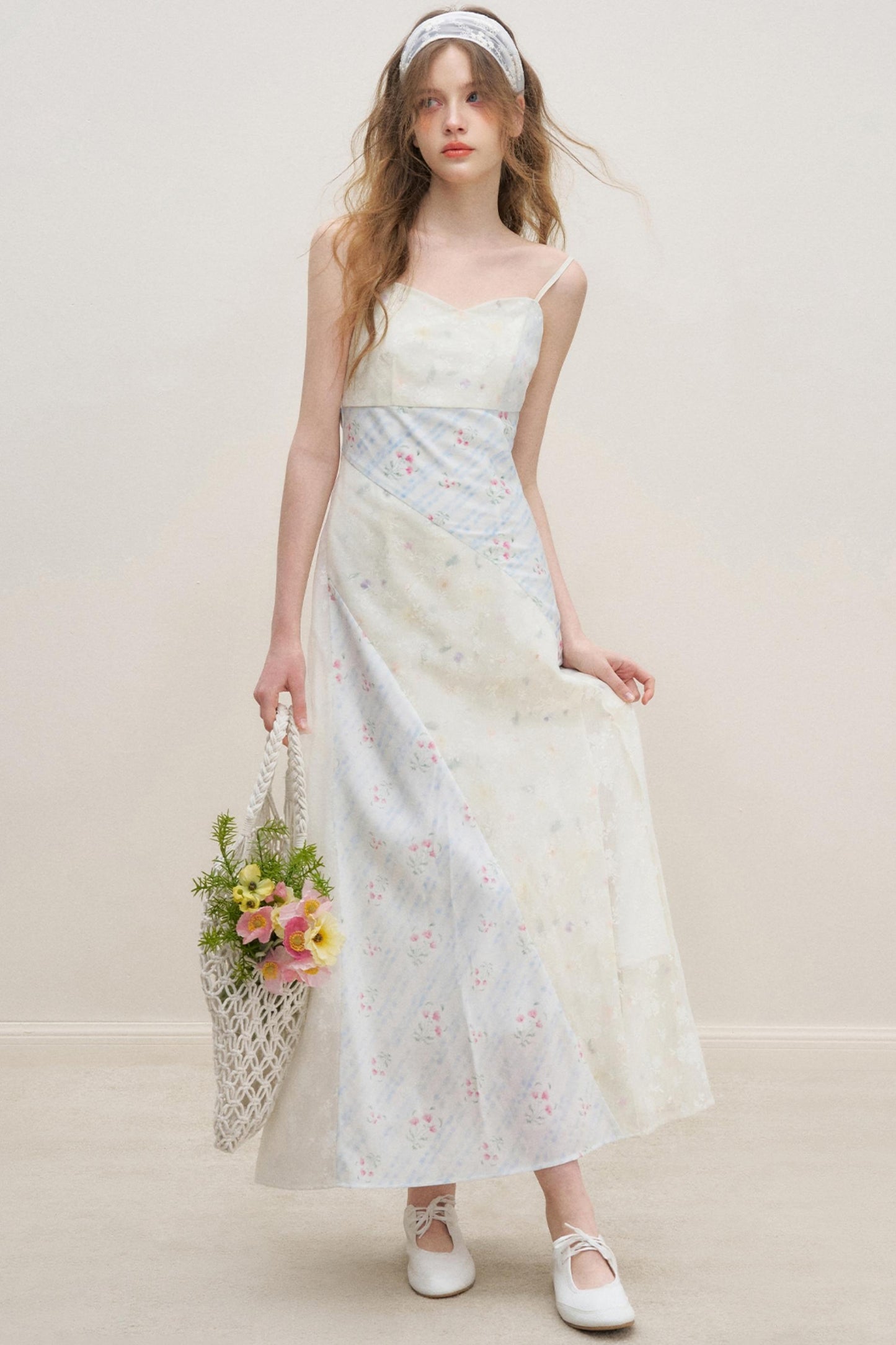 Lace V-Neck Cotton Dress