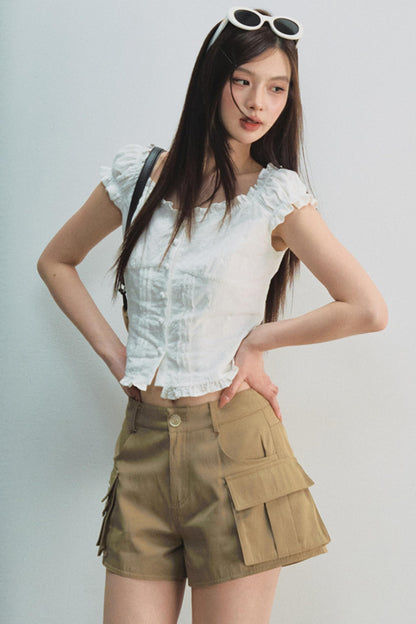 French Puff Sleeve Top