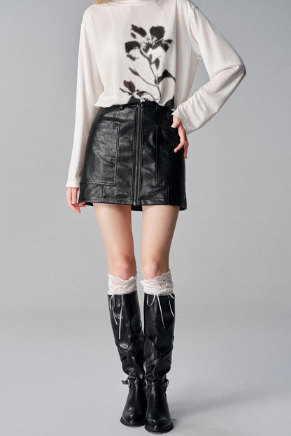 Gothic Rose Vintage Print Long Sleeve T-Shirt