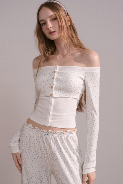 Slim Waist Long Sleeve Top Set-Up